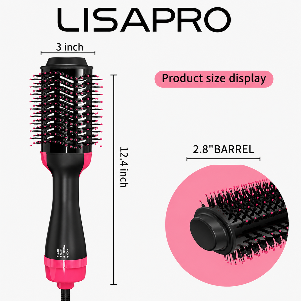 4-in-1 Hot Air Styling Brush | Dry, Straighten & Curl