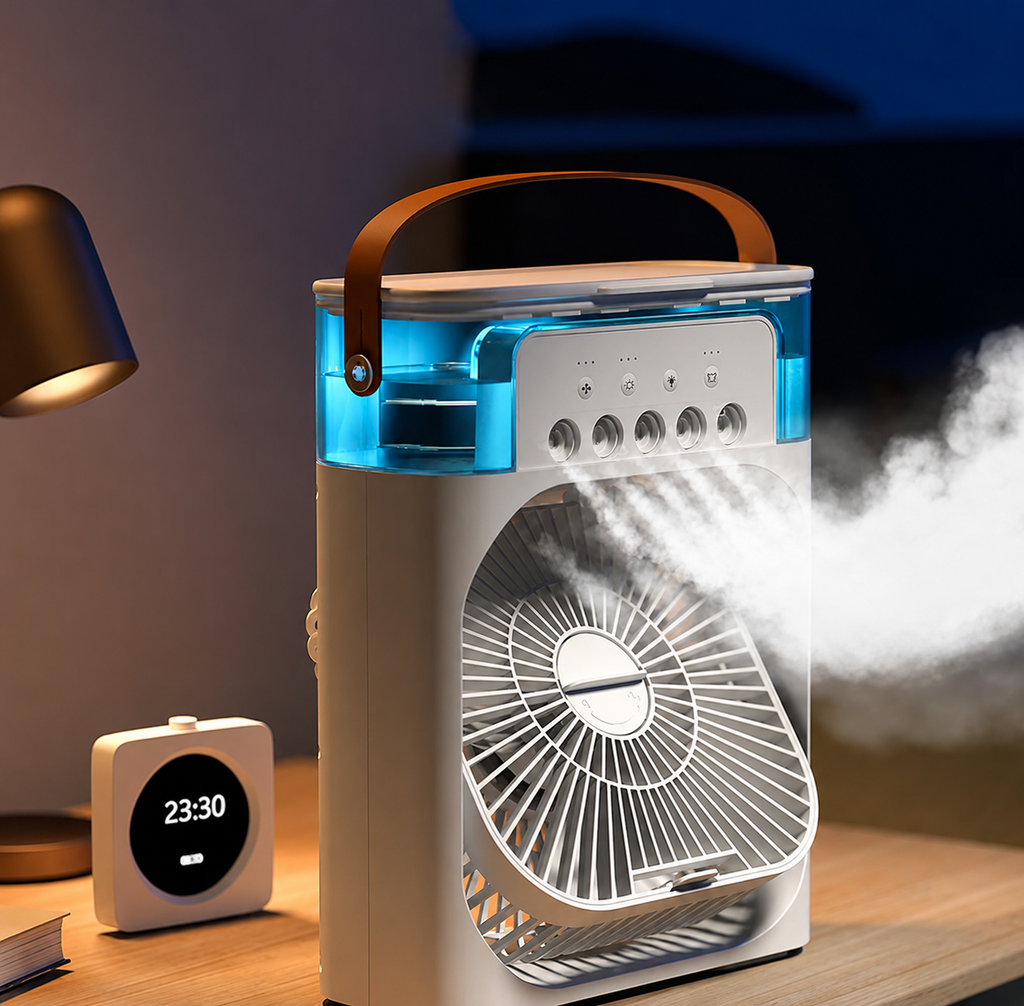 Portable 3-in-1 Rechargeable Air Cooler – Stay Cool Anywhere