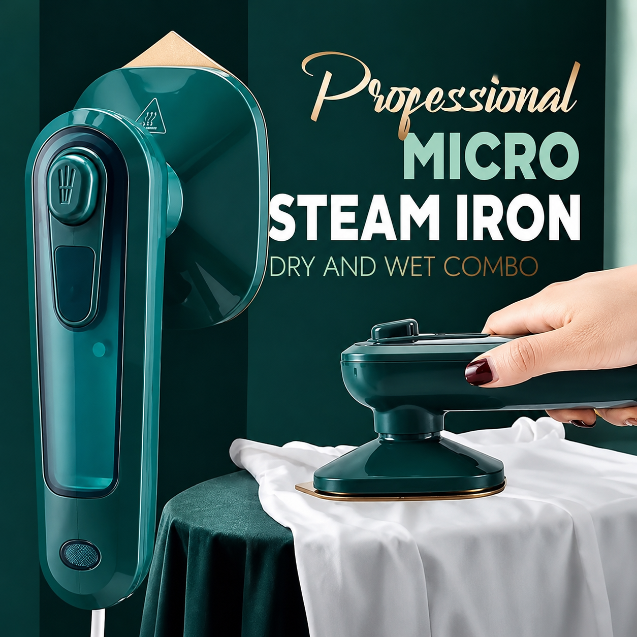 Portable Iron SteamFold Pro™ 2-in-1 Travel Garment Press