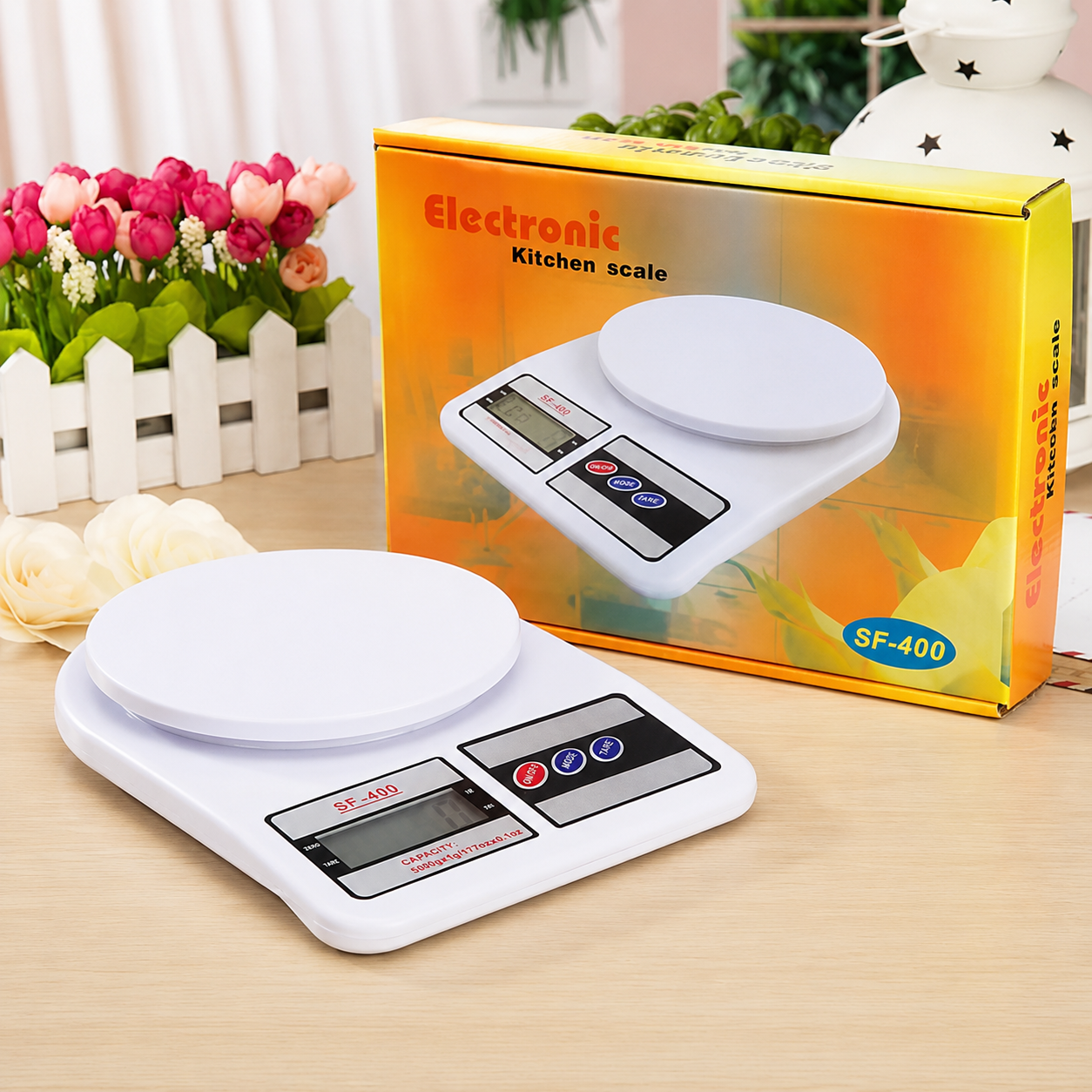Premium Digital Kitchen Weighing Scale SF-400 | High Precision LCD Food Scale | 10KG Capacity | Tare Function