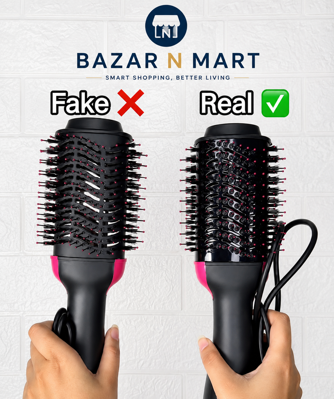 4-in-1 Hot Air Styling Brush | Dry, Straighten & Curl