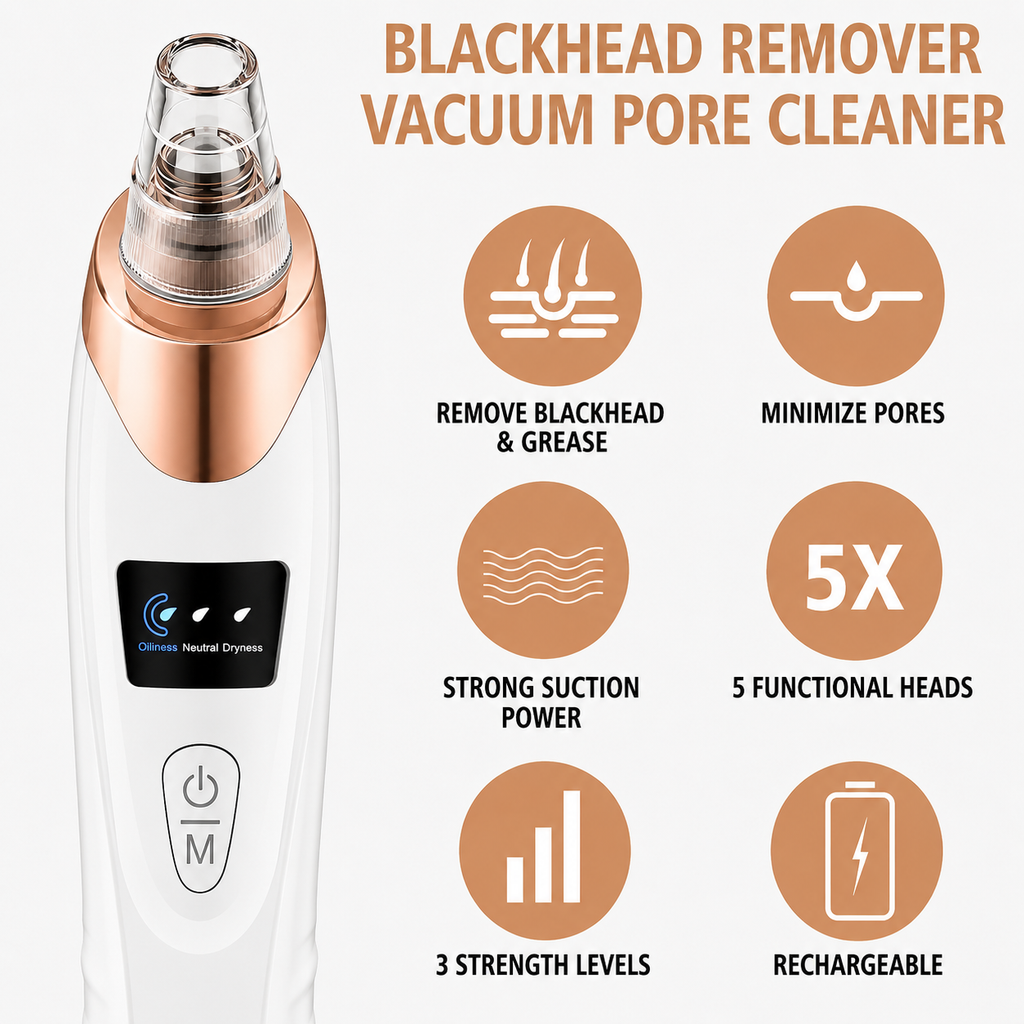 ✨ Deep Pore Vacuum Blackhead Remover