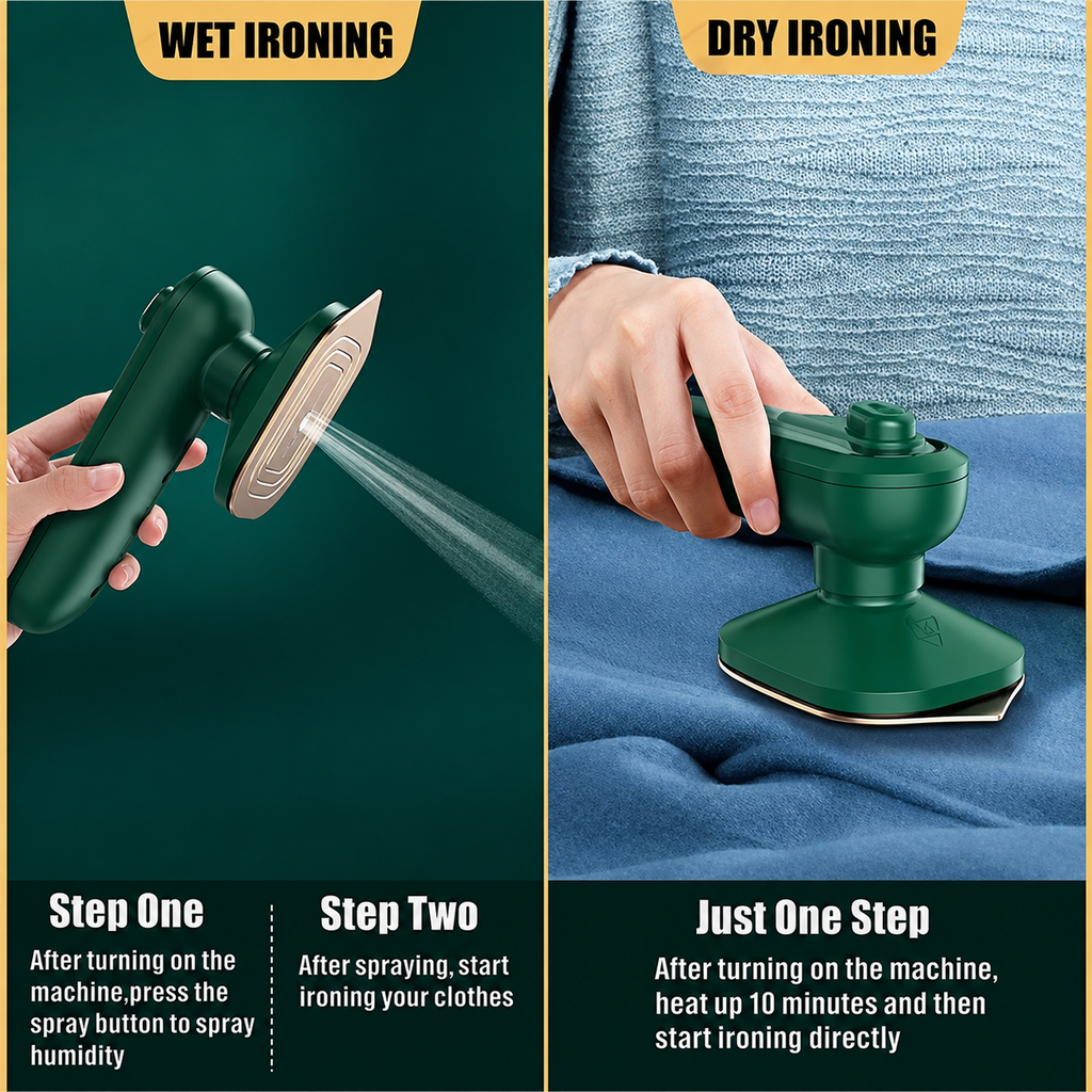 Portable Iron SteamFold Pro™ 2-in-1 Travel Garment Press